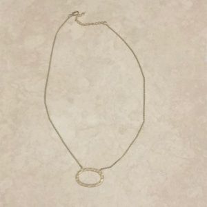 Brushed metal pendant necklace